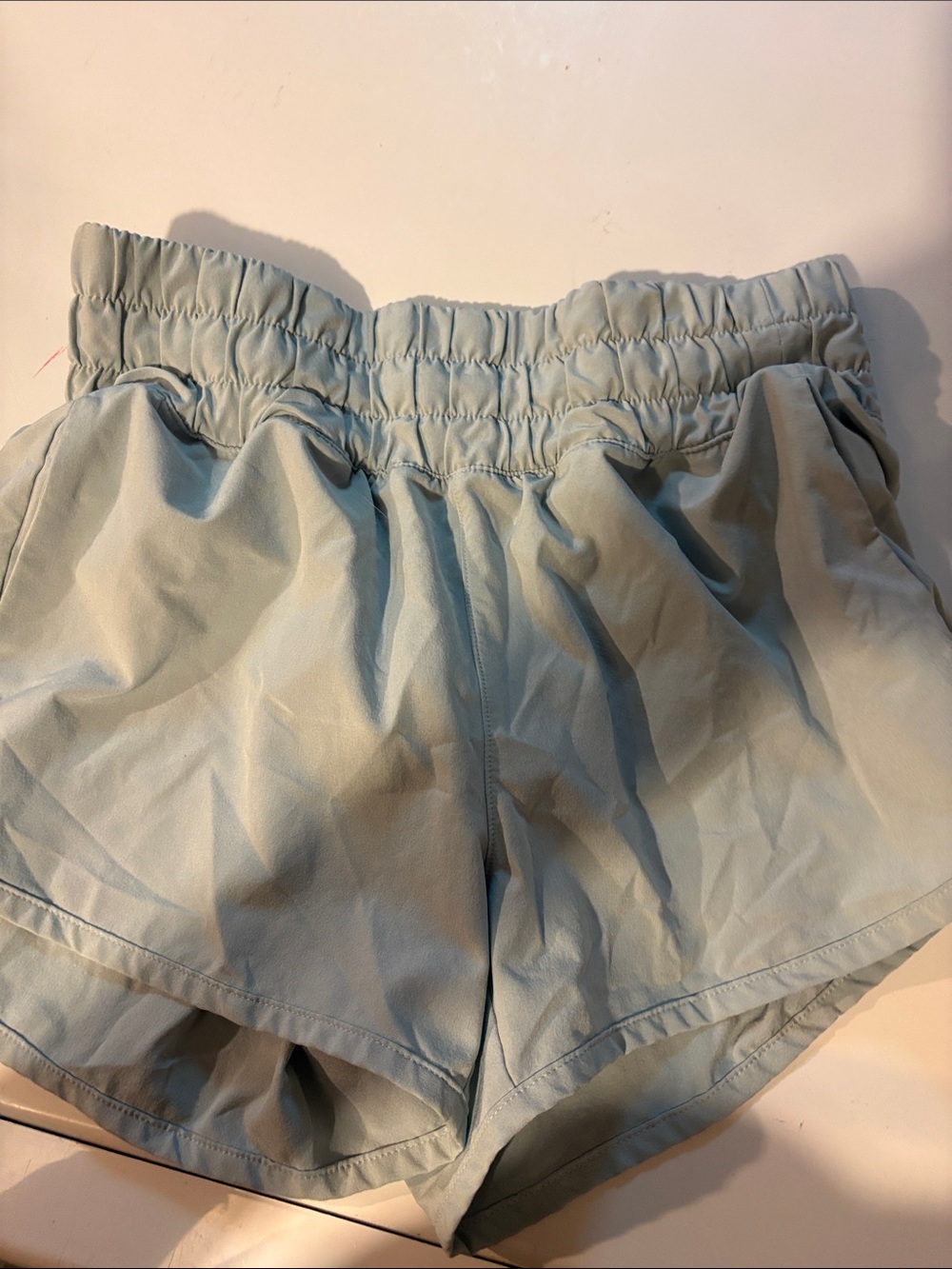 Athleta Girls Light Blue Elastic-Waist Pull-On Shorts